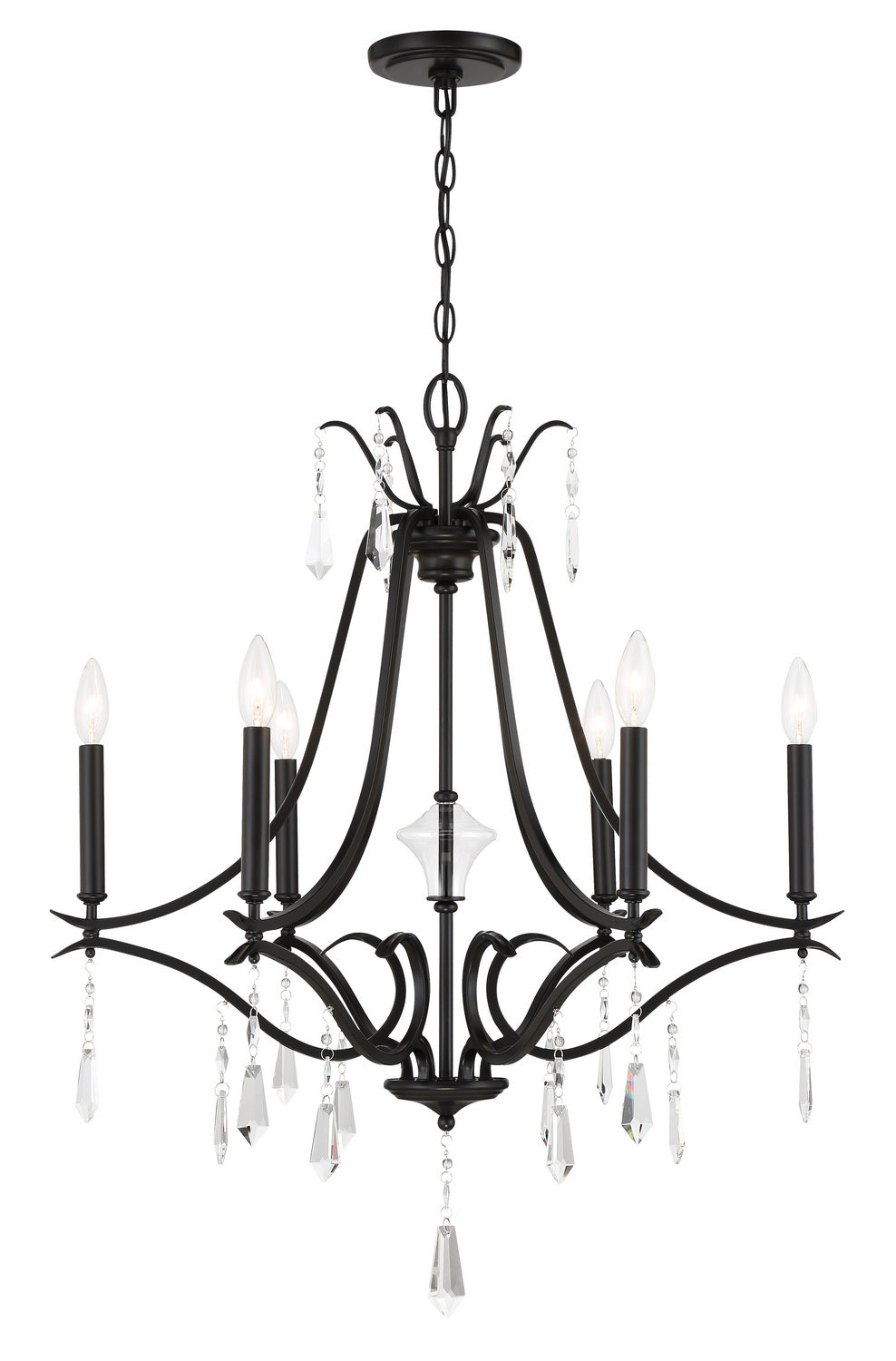 Minka-Lavery - 4446-66A - Six Light Chandelier - Laurel Estate - Coal