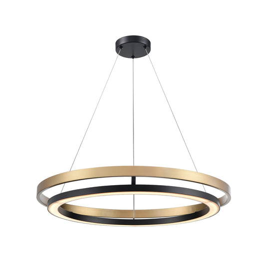 DVI Lighting - DVP40848EB+BR-CCT - LED Foyer Pendant - Cybele Cct - Ebony And Ironwood On Metal