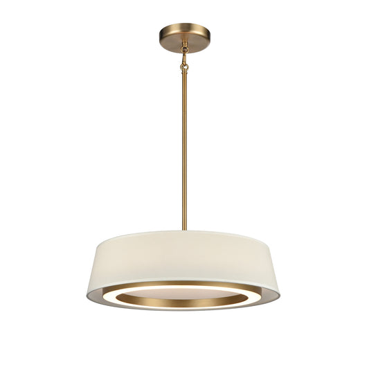 DVI Lighting - DVP41008BR-LIN-CCT - LED Pendant - Celene Cct - Brass With Natural Linen Shade