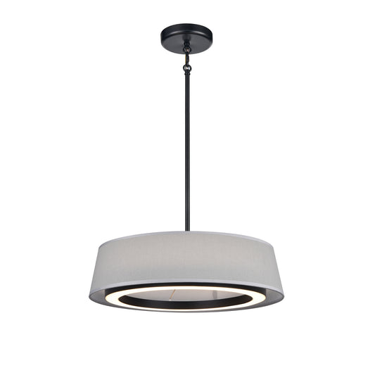 DVI Lighting - DVP41008EB-GY-CCT - LED Pendant - Celene Cct - Ebony With Grey Linen Shade
