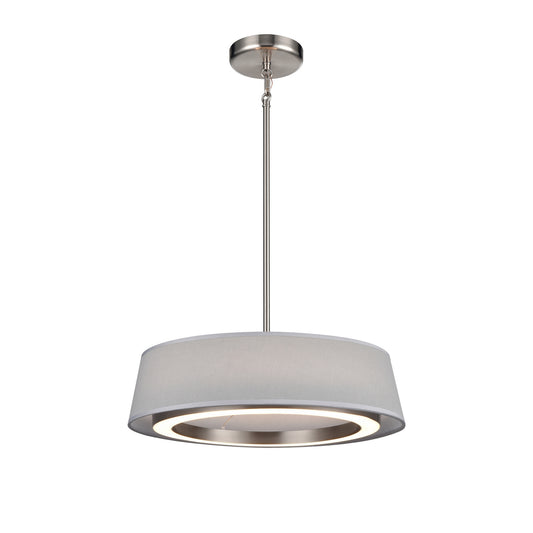 DVI Lighting - DVP41008SN-GY-CCT - LED Pendant - Celene Cct - Satin Nickel With Grey Linen Shade