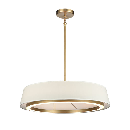 DVI Lighting - DVP41024BR-LIN-CCT - LED Pendant - Celene Cct - Brass With Natural Linen Shade