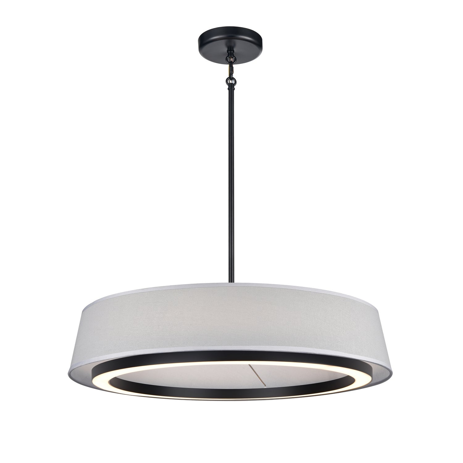 DVI Lighting - DVP41024EB-GY-CCT - LED Pendant - Celene Cct - Ebony With Grey Linen Shade