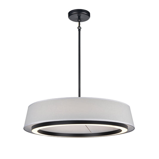 DVI Lighting - DVP41024EB-GY-CCT - LED Pendant - Celene Cct - Ebony With Grey Linen Shade