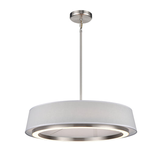 DVI Lighting - DVP41024SN-GY-CCT - LED Pendant - Celene Cct - Satin Nickel With Grey Linen Shade