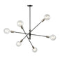 DVI Lighting - DVP41124PL+GR - Six Light Pendant - Lake Loft - Platinum And Graphite