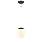 DVI Lighting - DVP43121EB-OP - One Light Pendant - Mackenzie Delta - Ebony With Half Opal Glass