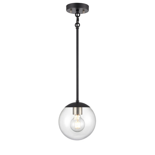 DVI Lighting - DVP43121MF+EB-CL - One Light Pendant - Mackenzie Delta - Multiple Finishes And Ebony With Clear Glass