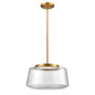 DVI Lighting - DVP43920BR-HMC - LED Pendant - Lunenberg Cct - Brass With Hammered Clear Glass