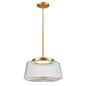 DVI Lighting - DVP43920BR-RIC - LED Pendant - Lunenberg Cct - Brass With Ribbed Clear Glass