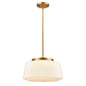 DVI Lighting - DVP43920BR-RIO - LED Pendant - Lunenberg Cct - Brass With Ribbed Opal Glass