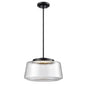 DVI Lighting - DVP43920EB-HMC - LED Pendant - Lunenberg Cct - Ebony With Hammered Clear Glass