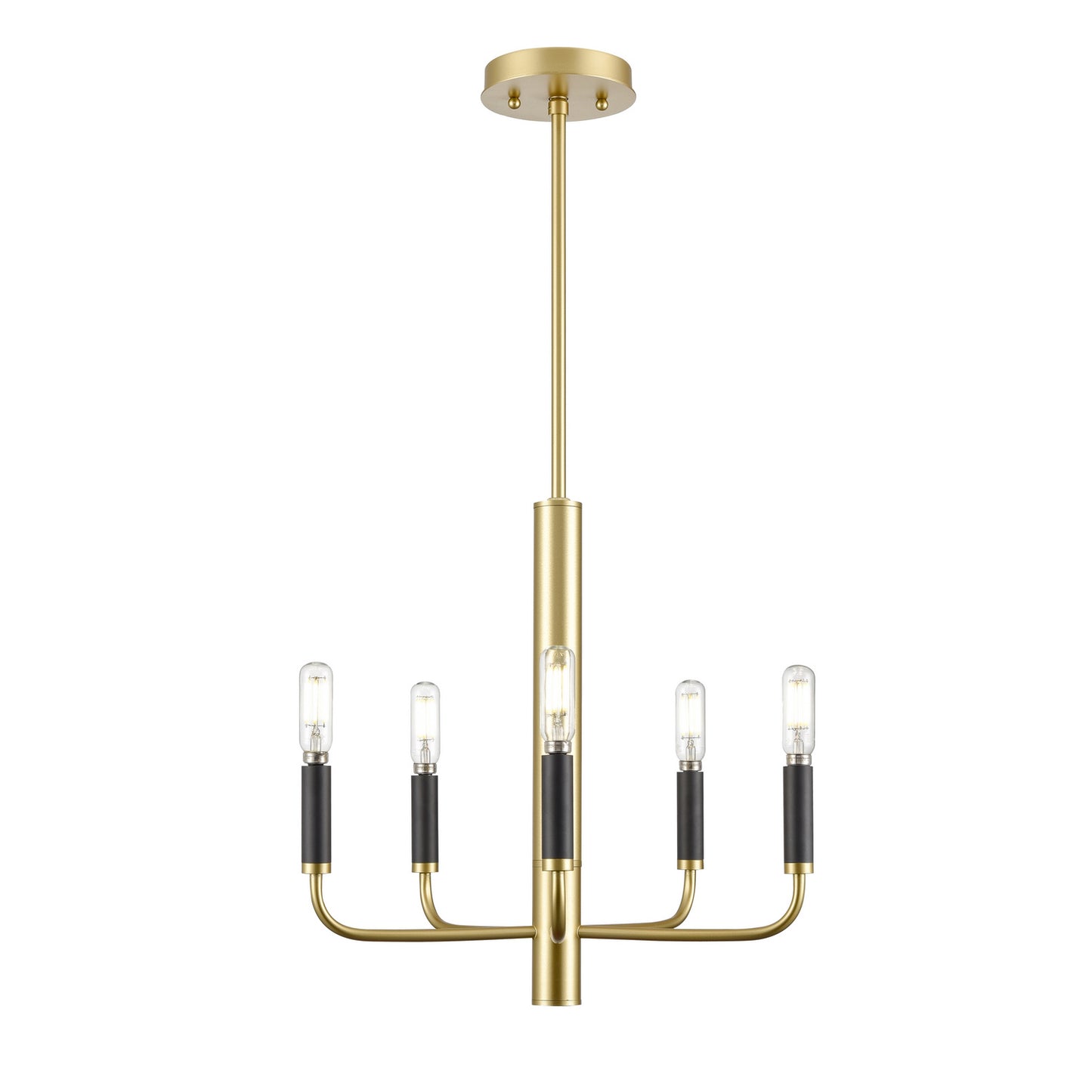 DVI Lighting - DVP44025MF+PSB - Five Light Chandelier - Olivia - Multiple Finishes And Painted Satin Brass