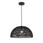 DVI Lighting - DVP44208BK-BY - One Light Pendant - Lac Du Bonnet - Black And Black Yarn
