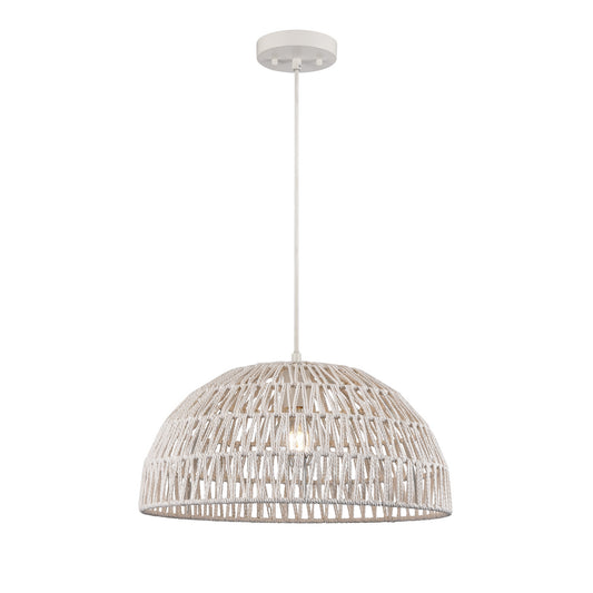 DVI Lighting - DVP44208MW-WY - One Light Pendant - Lac Du Bonnet - Matte White And White Yarn