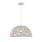 DVI Lighting - DVP44208MW-WY - One Light Pendant - Lac Du Bonnet - Matte White And White Yarn