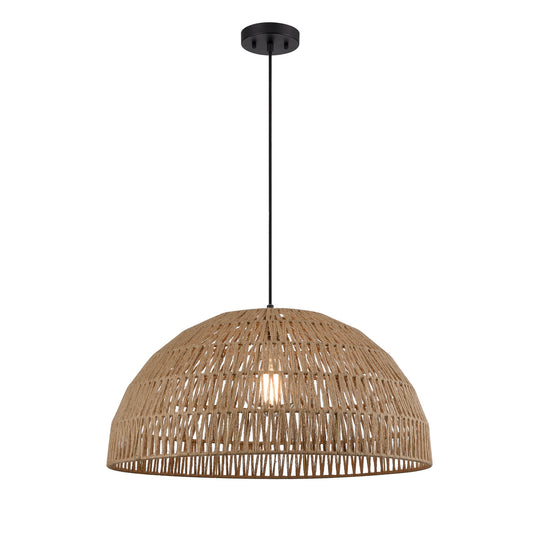 DVI Lighting - DVP44218BK-TY - One Light Pendant - Lac Du Bonnet - Black And Tan Yarn