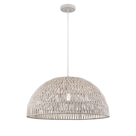 DVI Lighting - DVP44218MW-WY - One Light Pendant - Lac Du Bonnet - Matte White And White Yarn