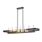 DVI Lighting - DVP46302BR+GR-CCT - Seven Light Linear Pendant - Aletheia Hybrid Cct - Brass And Graphite
