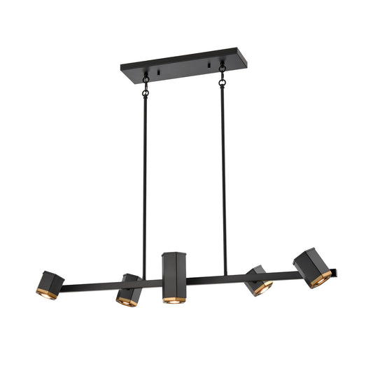 DVI Lighting - DVP46602MF+EB - Five Light Linear Pendant - Hexa - Multiple Finishes And Ebony