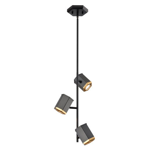 DVI Lighting - DVP46620MF+EB - Three Light Pendant - Hexa - Multiple Finishes and Ebony