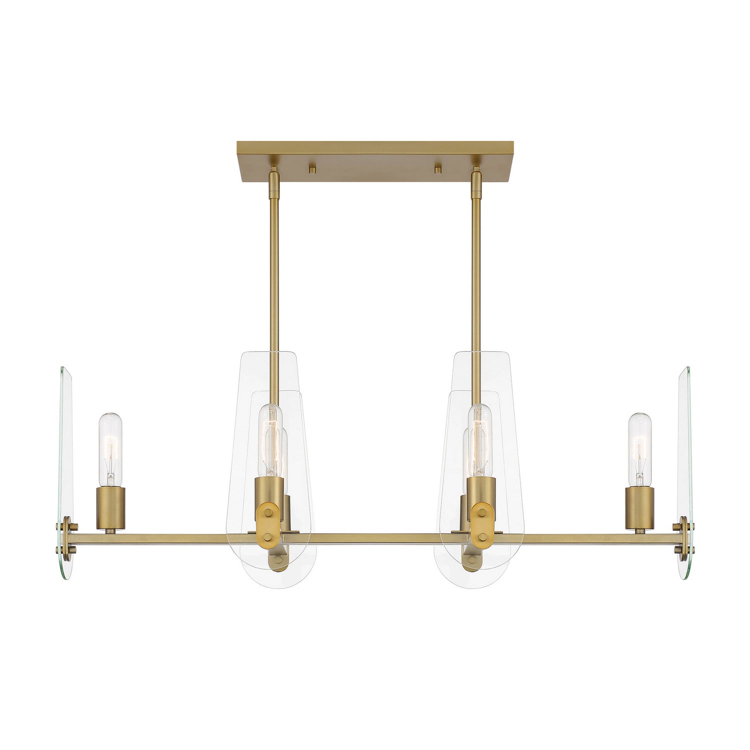 Designers Fountain - D256M-IS-BG - Six Light Island Pendant - Bergen Beach - Brushed Gold