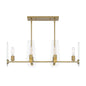 Designers Fountain - D256M-IS-BG - Six Light Island Pendant - Bergen Beach - Brushed Gold