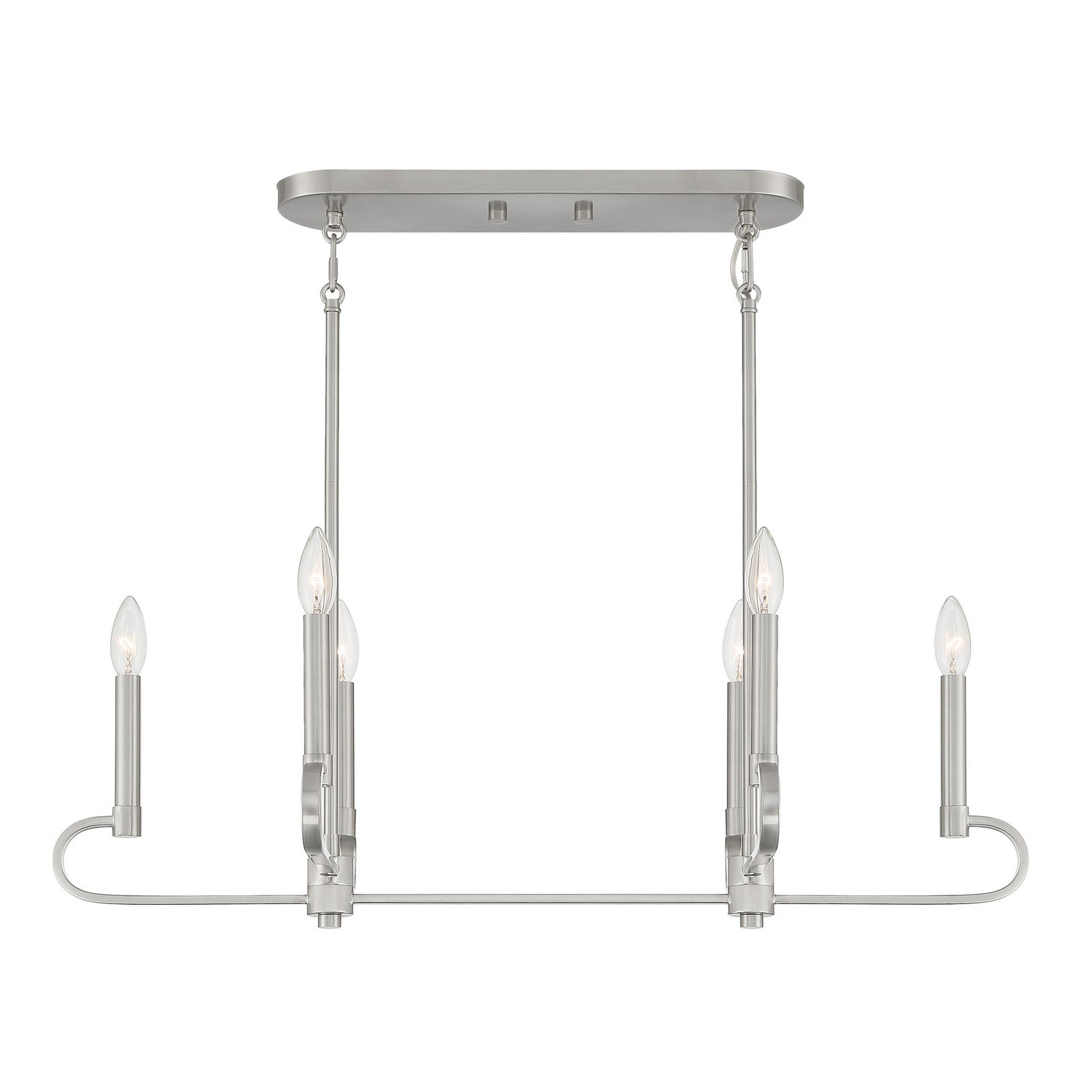 Designers Fountain - D269C-IS-BN - Six Light Island Pendant - Summit - Brushed Nickel