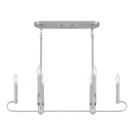 Designers Fountain - D269C-IS-BN - Six Light Island Pendant - Summit - Brushed Nickel