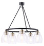 Minka-Lavery - 2435-878 - Five Light Chandelier - Winsley - Coal And Stained Brass