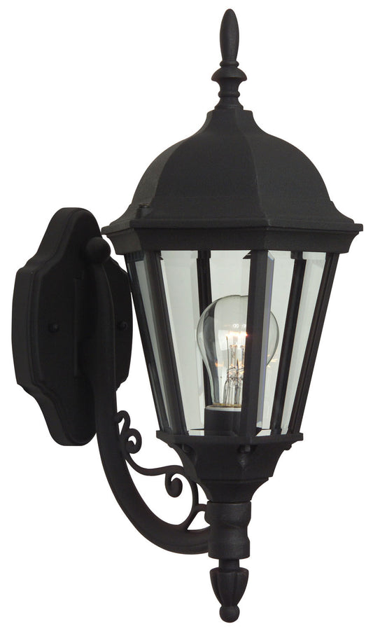 Craftmade - Z317-TB - One Light Wall Mount - Leaded Straight Glass Cast - Textured Black