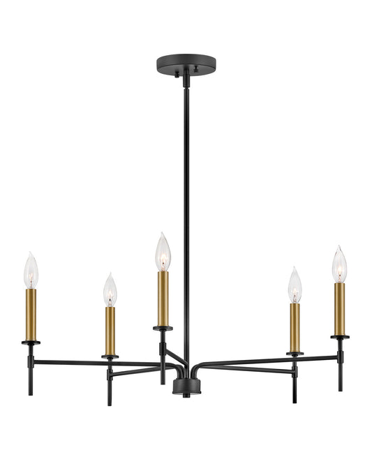 Lark - 83075BK - LED Chandelier - Hux - Black