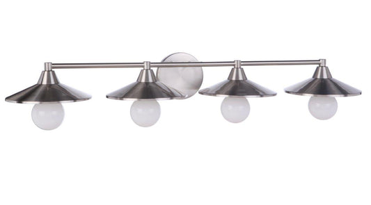 Craftmade - 12537BNK4 - Four Light Vanity - Isaac - Brushed Polished Nickel