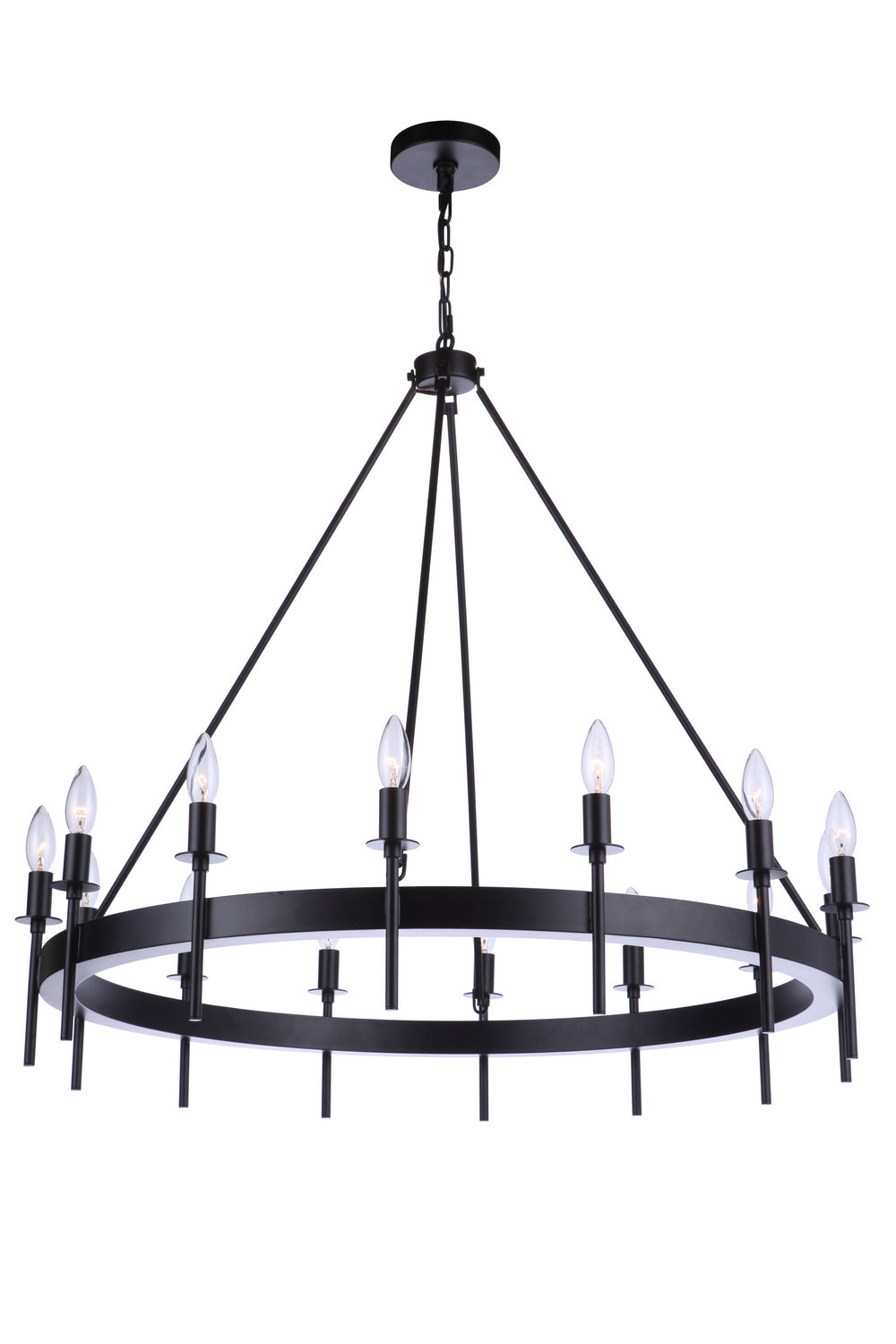 Craftmade - 54314-FB - 14 Light Chandelier - Larrson - Flat Black