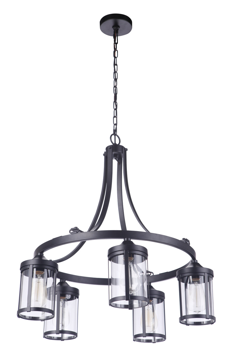 Craftmade - 55325-FB - Five Light Chandelier - Elliot - Flat Black