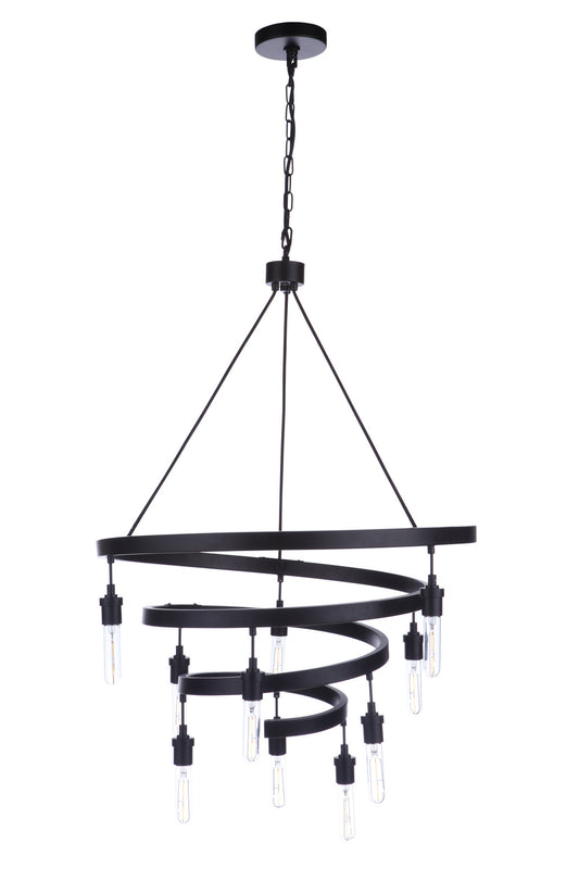 Craftmade - 55410-FB - Ten Light Chandelier - Tranquil - Flat Black