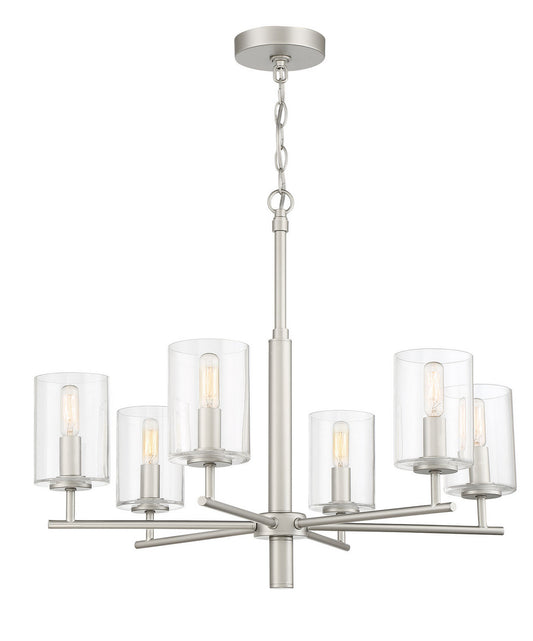 Craftmade - 55626-SN - Six Light Chandelier - Hailie - Satin Nickel