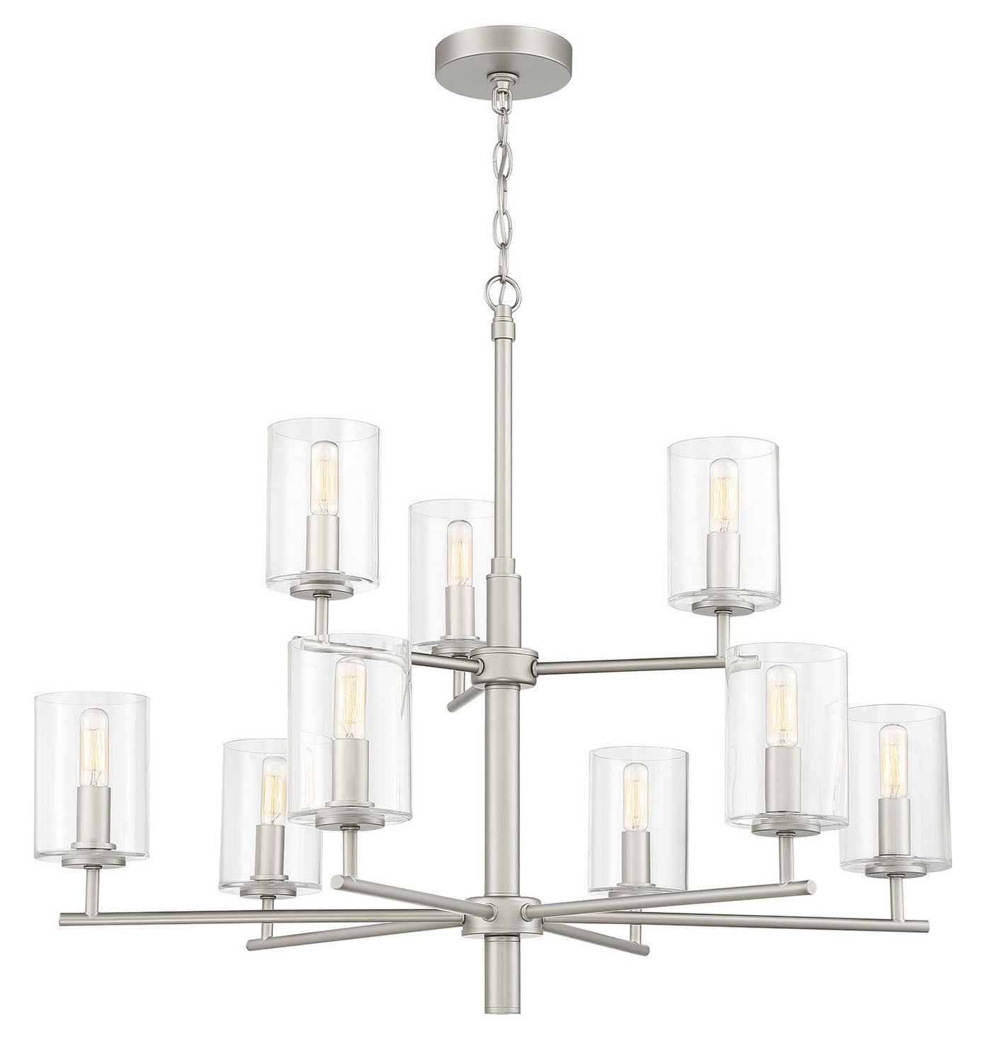 Craftmade - 55629-SN - Nine Light Chandelier - Hailie - Satin Nickel