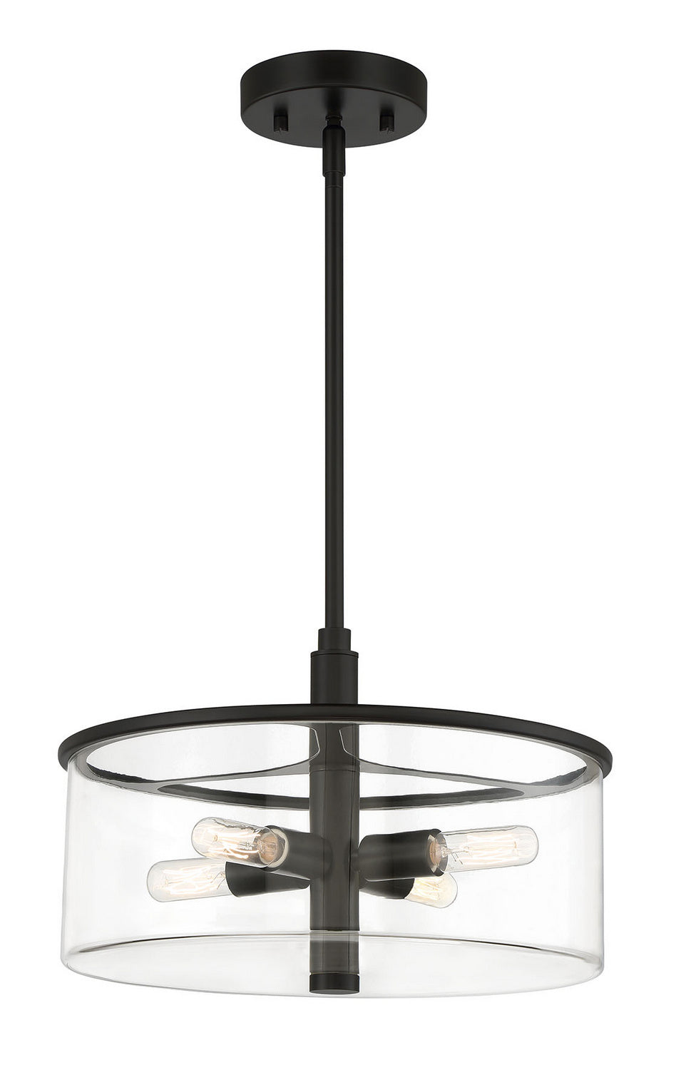 Craftmade - 55694-FB - Four Light Pendant - Hailie - Flat Black