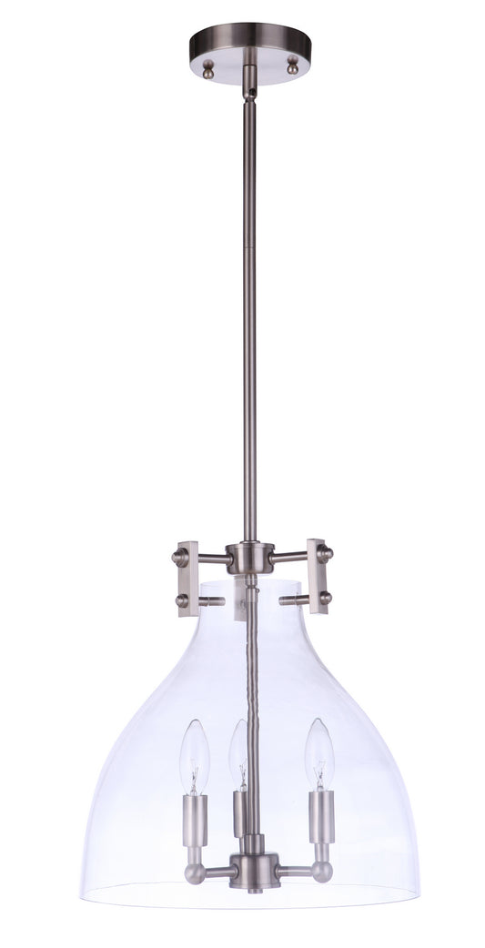 Craftmade - 55893-BNK - Three Light Pendant - Chardonnay - Brushed Polished Nickel