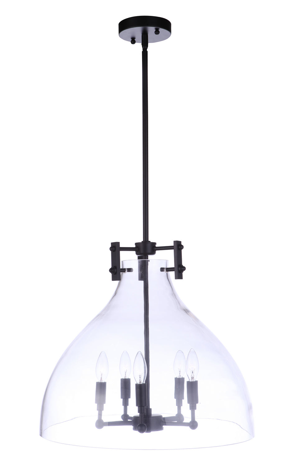 Craftmade - 55895-FB - Five Light Pendant - Chardonnay - Flat Black