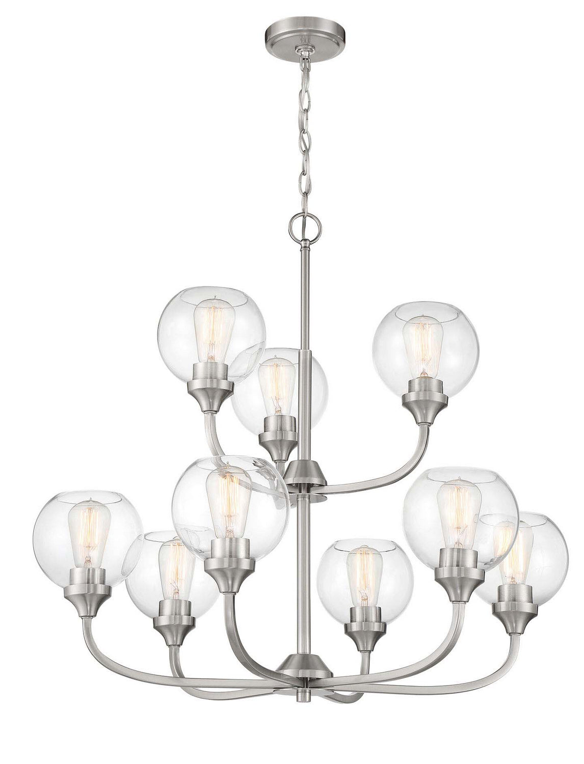 Craftmade - 56229-BNK - Nine Light Chandelier - Glenda - Brushed Polished Nickel