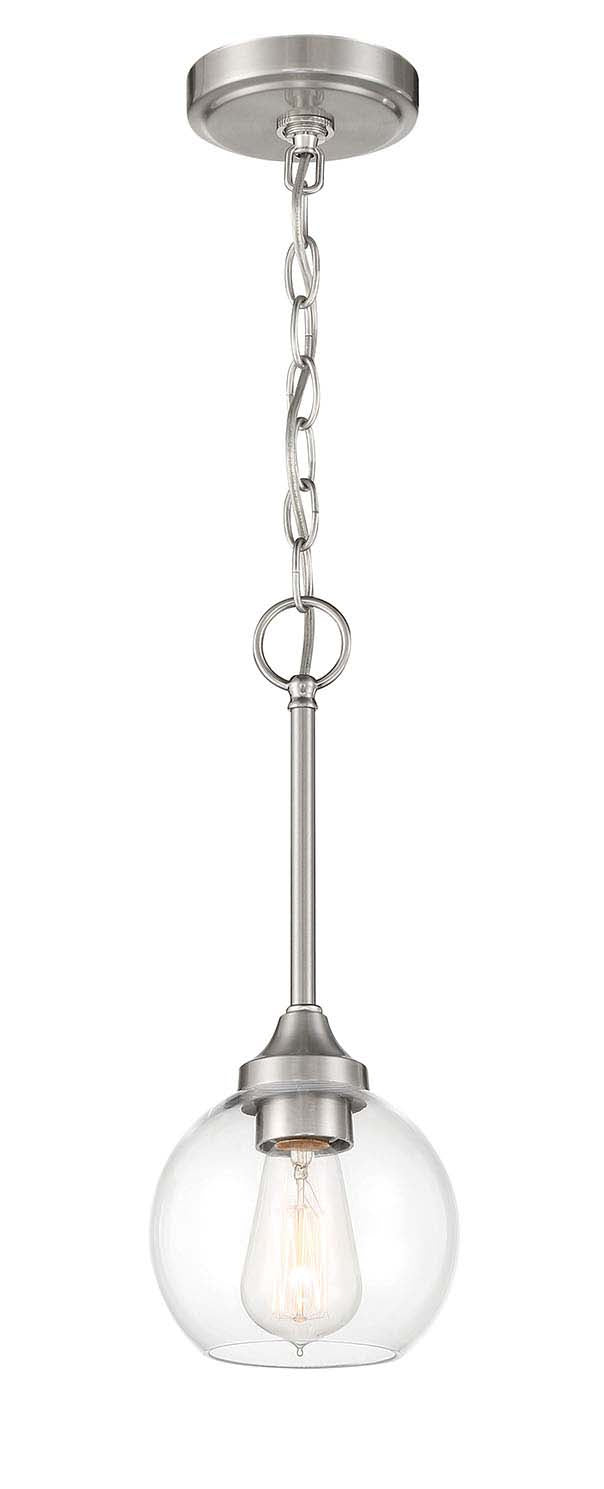 Craftmade - 56291-BNK - One Light Mini Pendant - Glenda - Brushed Polished Nickel