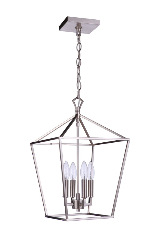 Craftmade - 56334-BNK - Four Light Foyer Pendant - Flynt II - Brushed Polished Nickel
