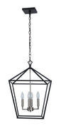Craftmade - 56334-FBBNK - Four Light Foyer Pendant - Flynt II - Flat Black/Brushed Polished Nickel