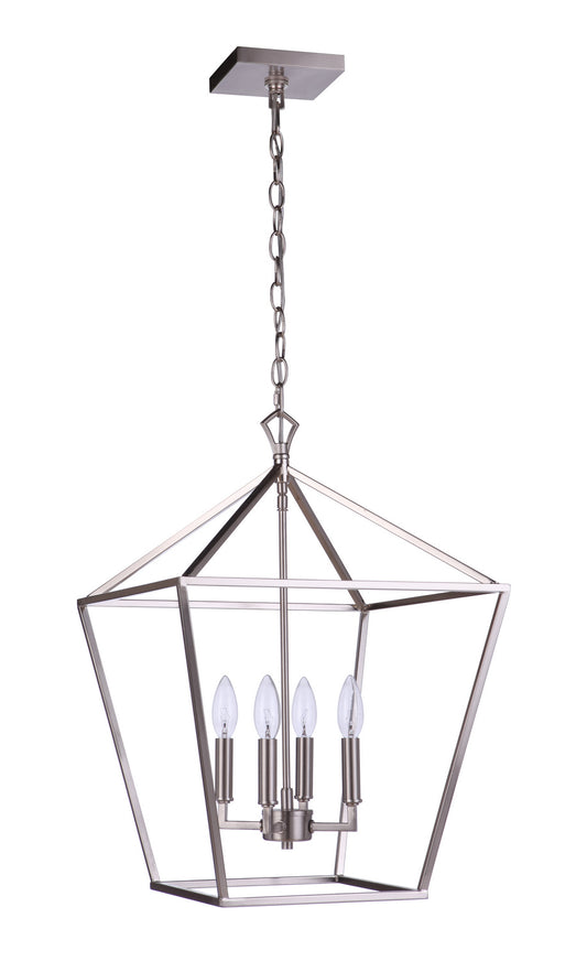 Craftmade - 56335-BNK - Four Light Foyer Pendant - Flynt II - Brushed Polished Nickel