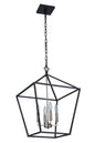 Craftmade - 56335-FBBNK - Four Light Foyer Pendant - Flynt II - Flat Black/Brushed Polished Nickel