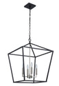 Craftmade - 56336-FBBNK - Four Light Foyer Pendant - Flynt II - Flat Black/Brushed Polished Nickel