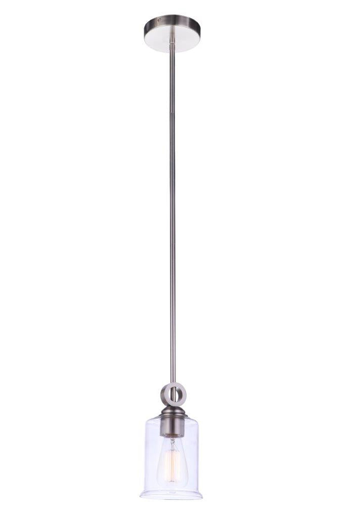 Craftmade - 56491-BNK - One Light Mini Pendant - Romero - Brushed Polished Nickel