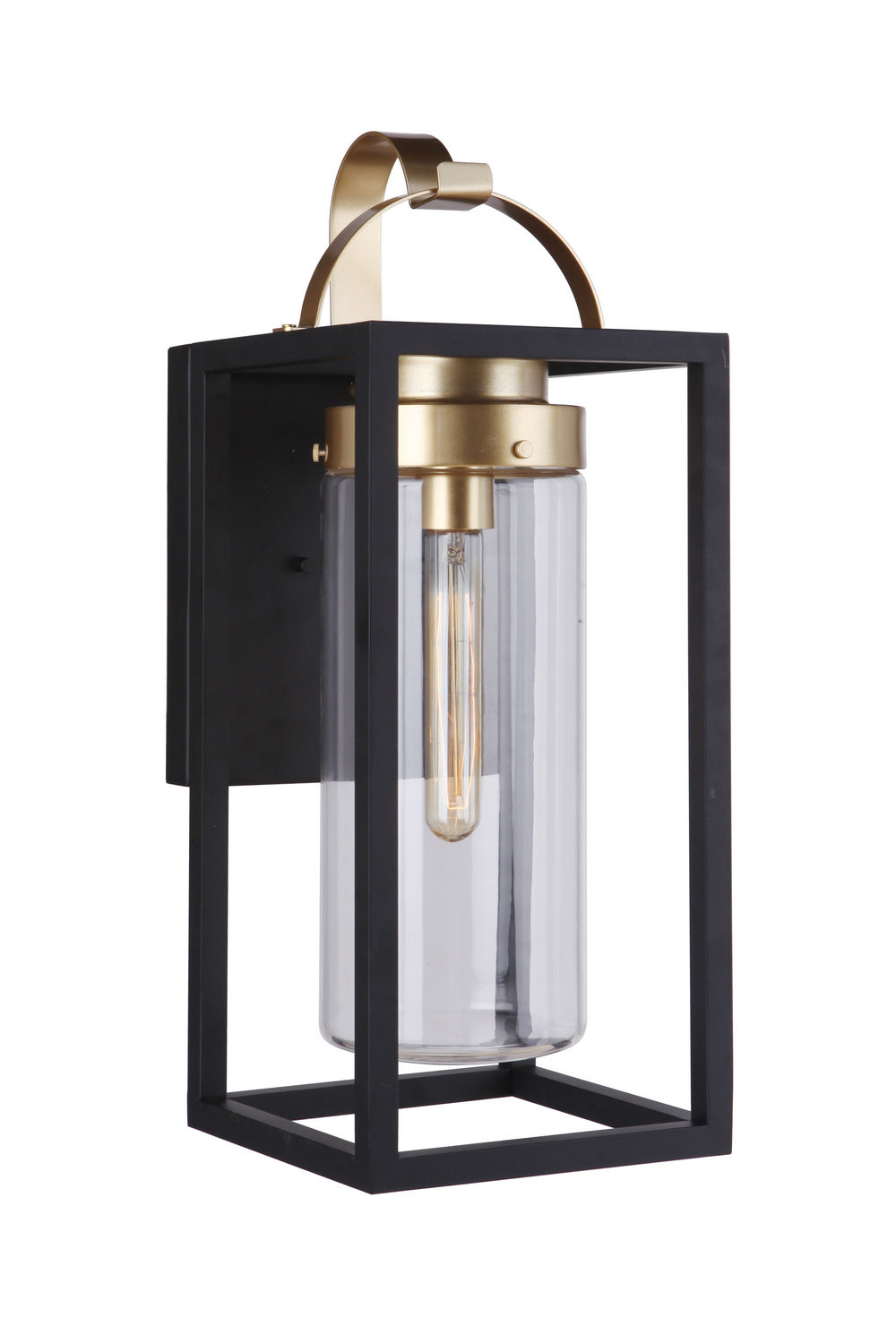 Craftmade - ZA4814-MNSB - One Light Outdoor Wall Mount - Neo - Midnight / Satin Brass